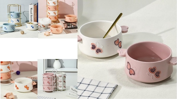 Серија керамички чинии „Танц на пеперутки на детската невиност“: Заштита на топлината на секој оброк со симпатичен дизајн