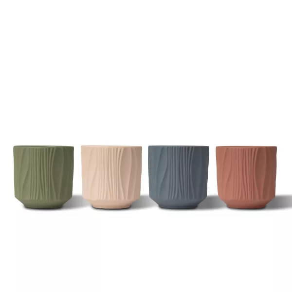 Керамички држачи за свеќи со мат вертикална шема со четири бои