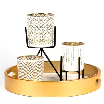 Луксузен шема држач за стакло свеќи