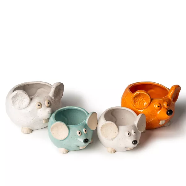 Керамички држачи за свеќи во облик на глушец