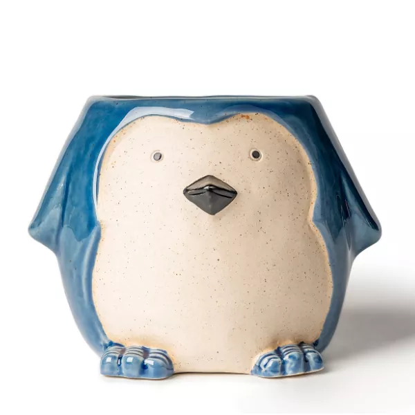 Керамички држачи за свеќи во облик на пингвин