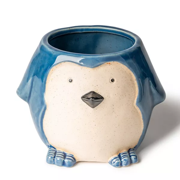 Керамички држачи за свеќи во облик на пингвин