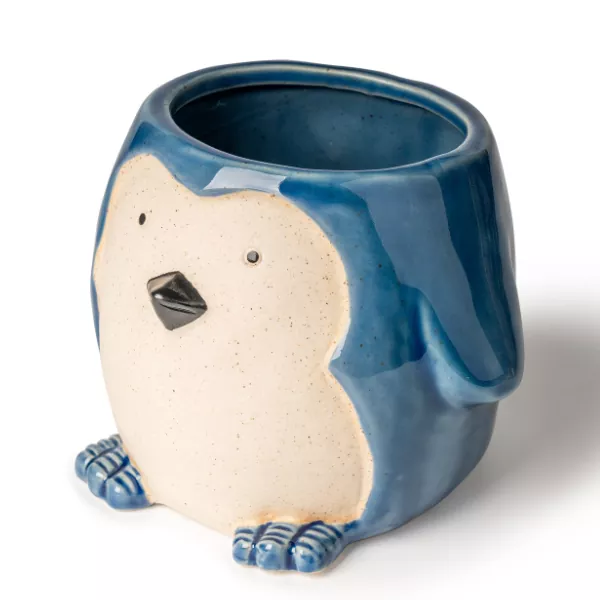 Керамички држачи за свеќи во облик на пингвин